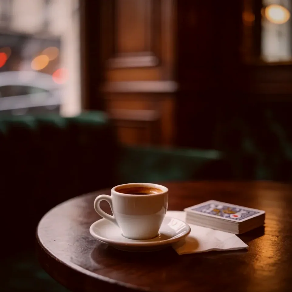 Le bar installé sur l'ancien comptoir de pesée
